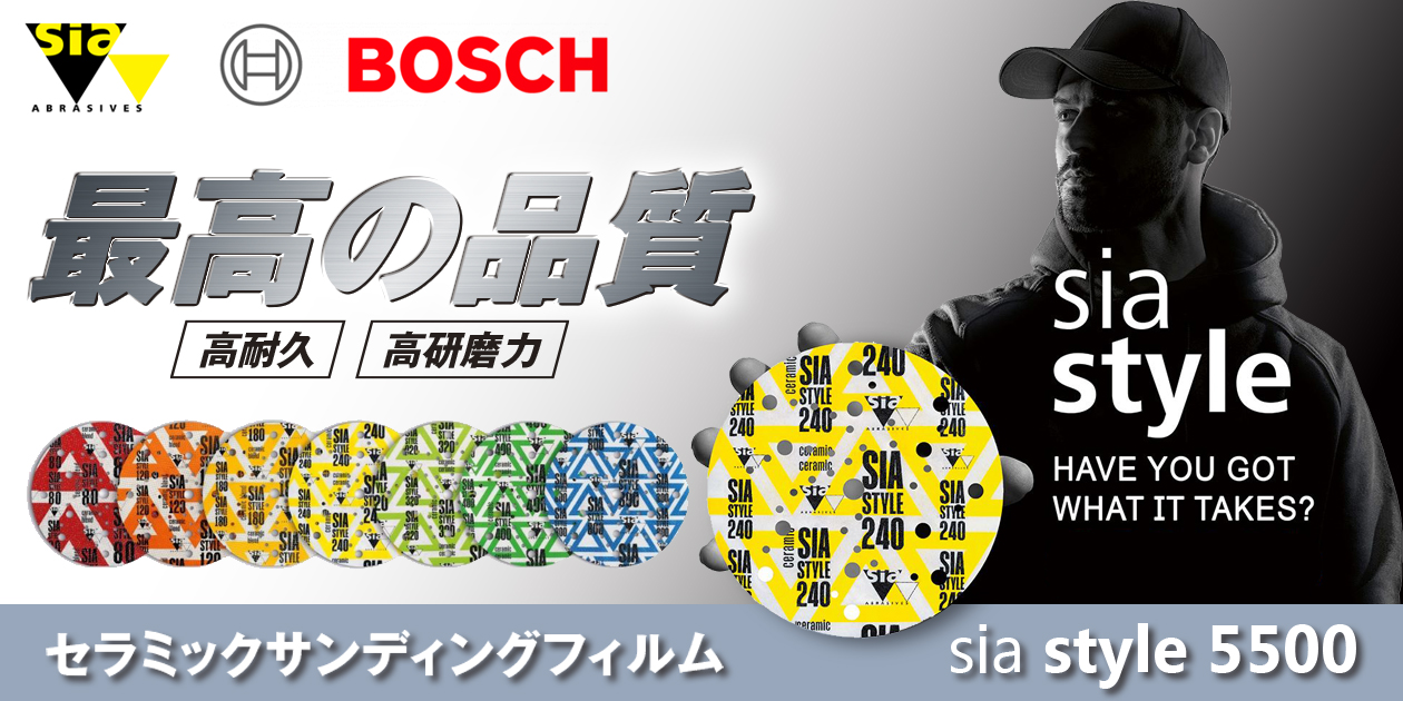 Sia（シア）　セラミックサンディングフィルム 汎用性、耐裂性、耐久性に優れた最高性能