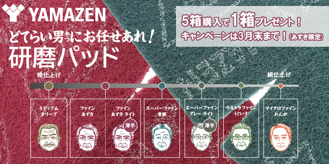 どてらい男にお任せあれ！研磨パッド